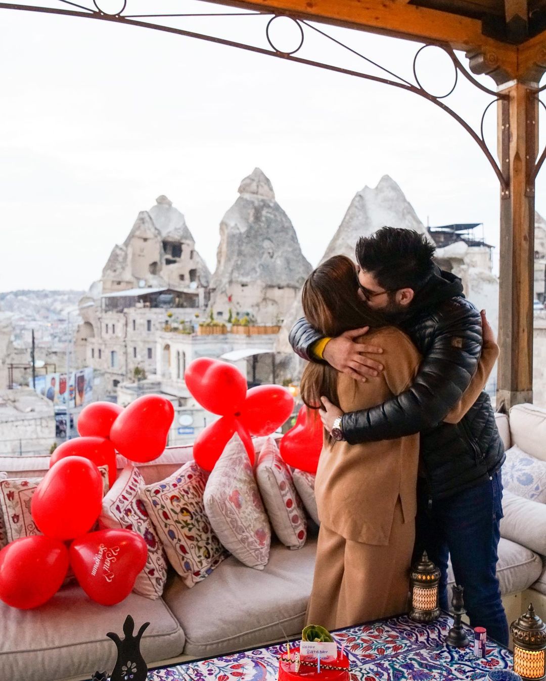 Aiman Khan and Muneeb Butt in Capadokia Turkey