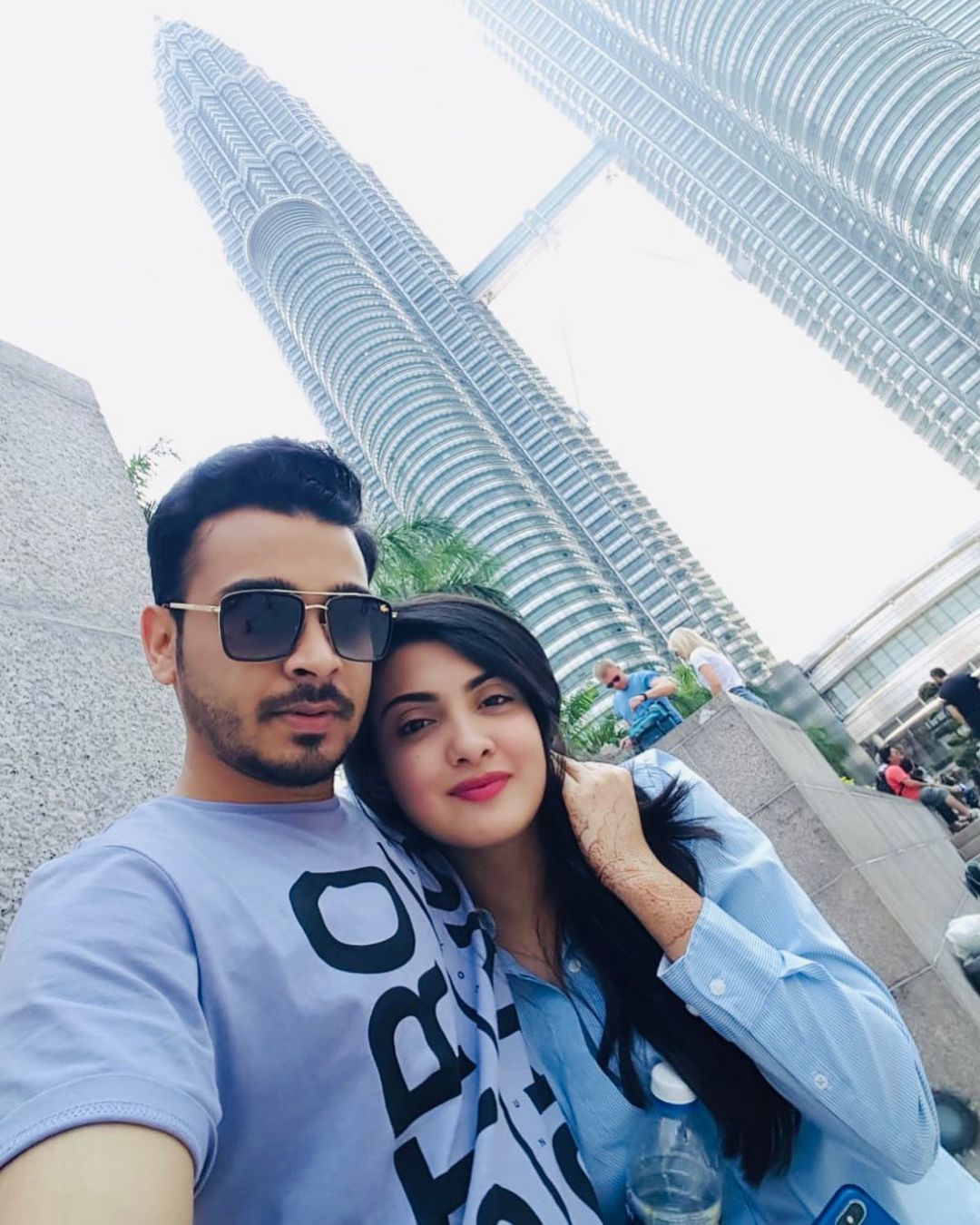 Actress Alizeh Tahir Pictures with her Husband from Different Countries