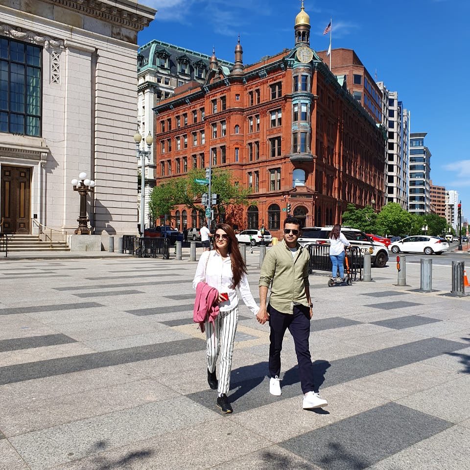 Actress Alizeh Tahir Pictures with her Husband from Different Countries