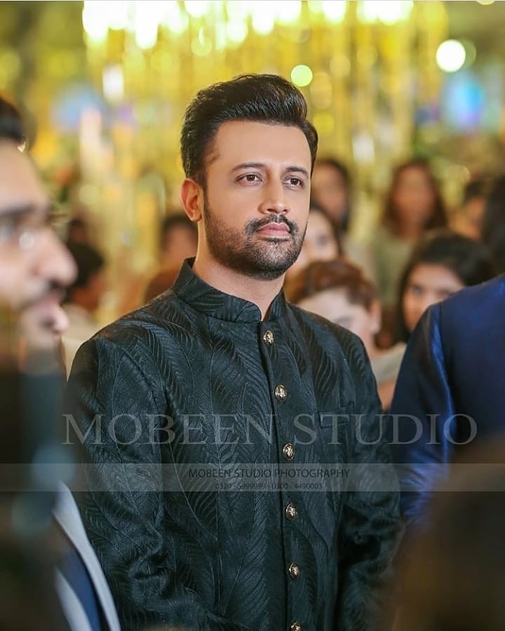 Atif Aslam with his Wife Sarah Spotted at a Wedding Event