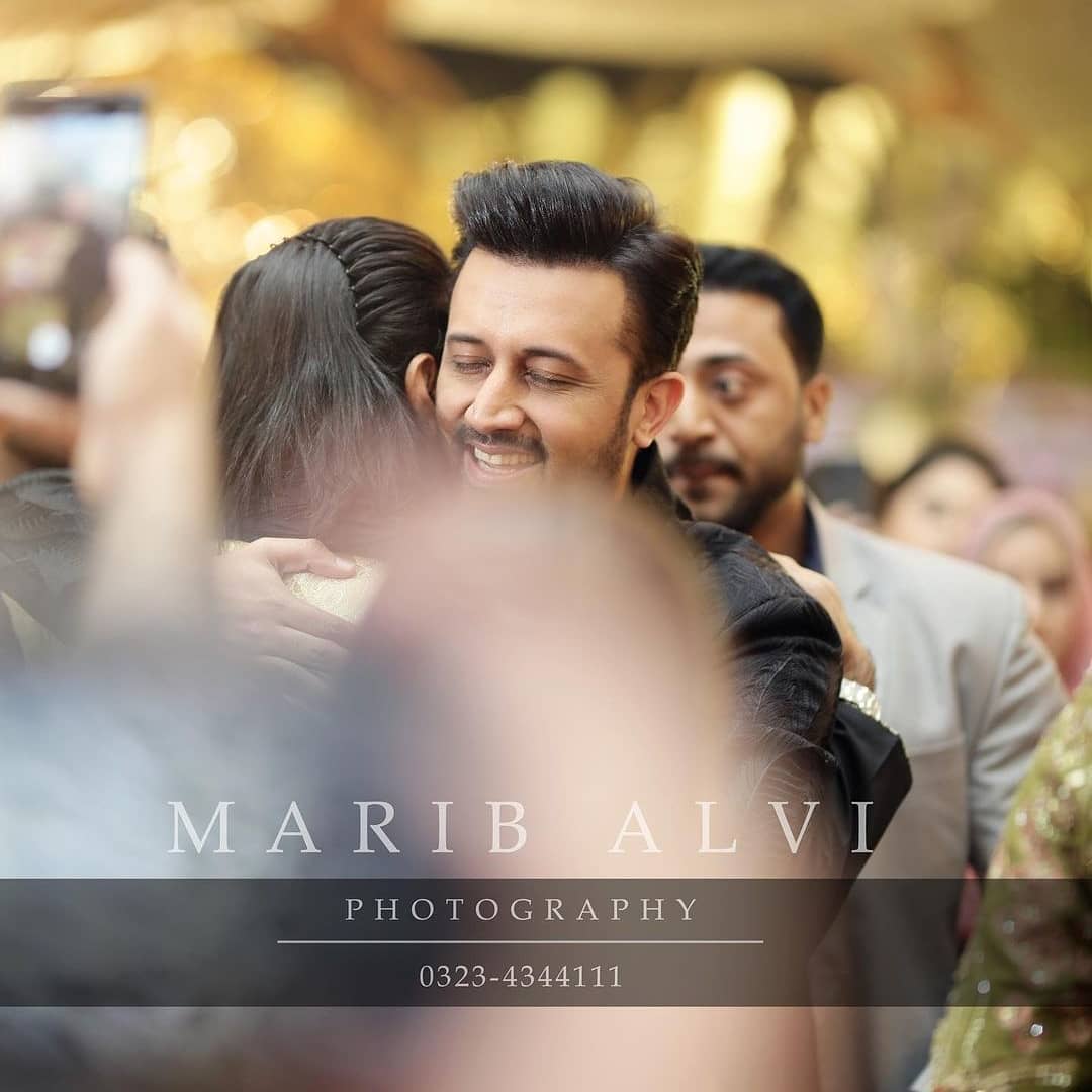 Atif Aslam with his Wife Sarah Spotted at a Wedding Event