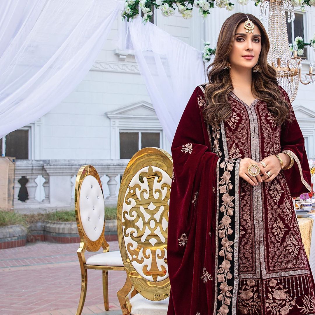 Azure Velvet Winter Collection 2020 Featuring Ayeza Khan