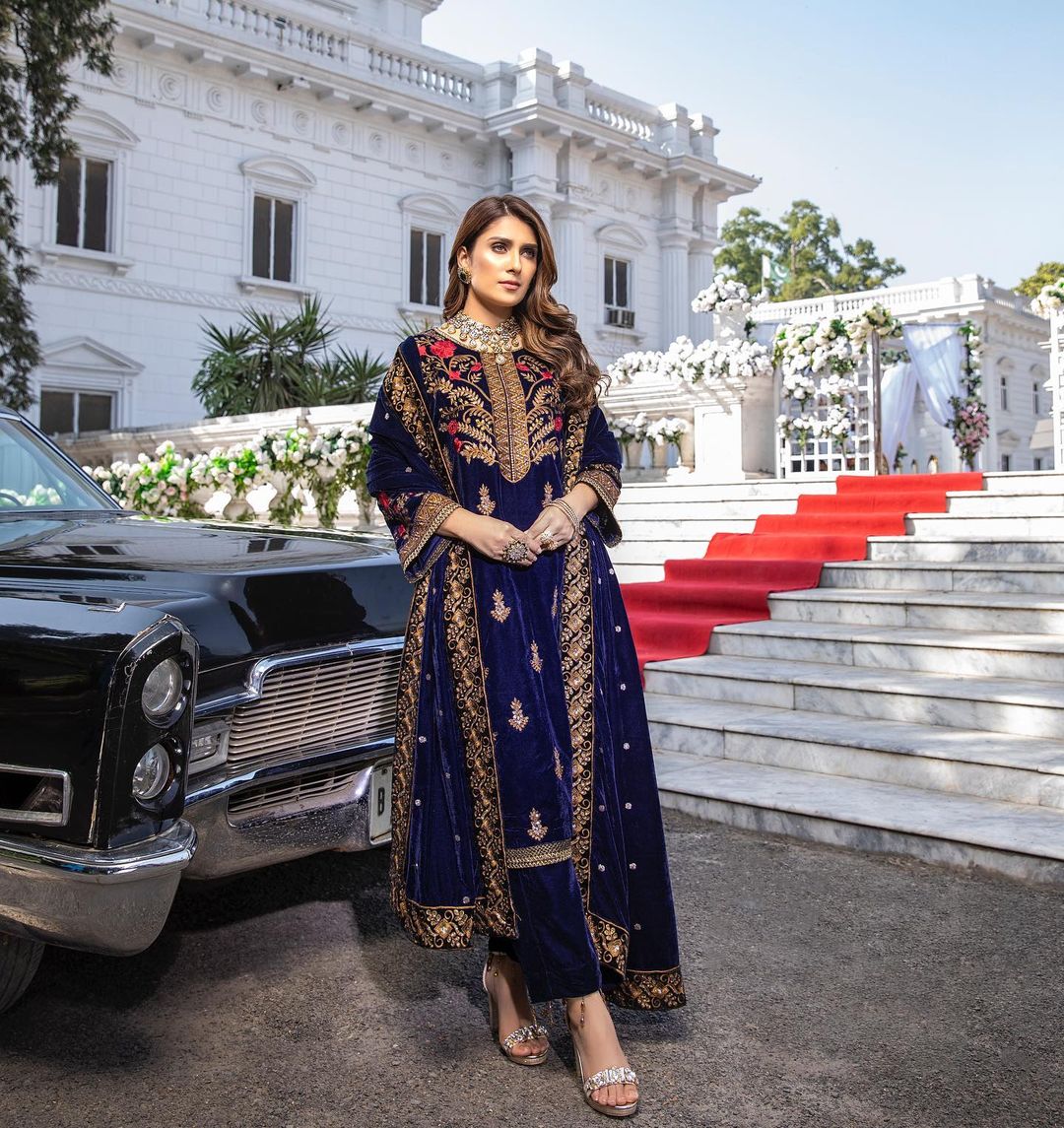 Azure Velvet Winter Collection 2020 Featuring Ayeza Khan