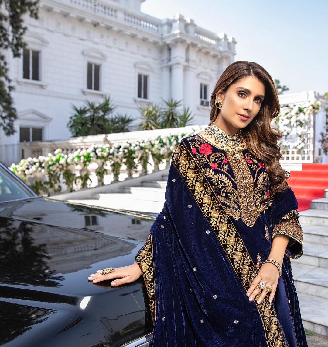 Azure Velvet Winter Collection 2020 Featuring Ayeza Khan