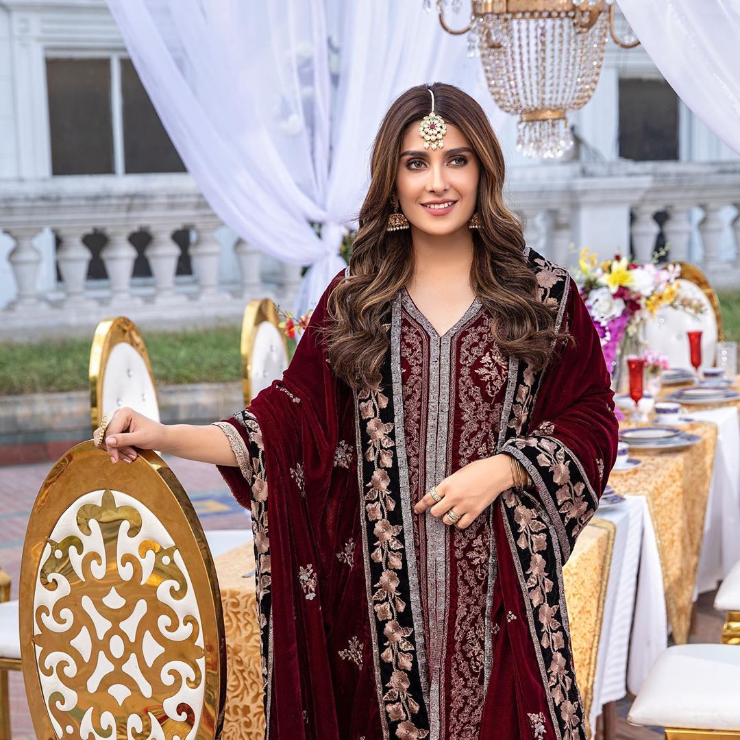 Azure Velvet Winter Collection 2020 Featuring Ayeza Khan