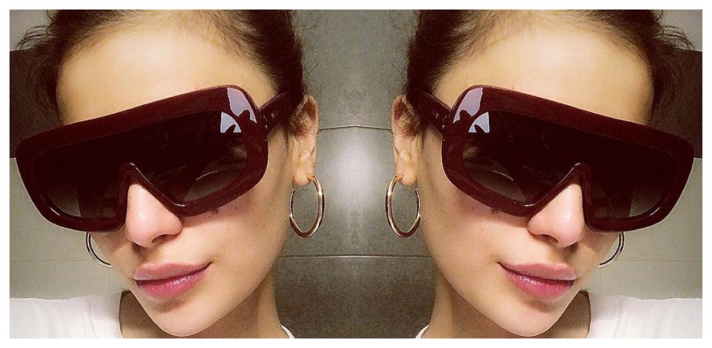 Unique Photos Of Sadaf Kanwal Wearing Sunglasses In Low Light