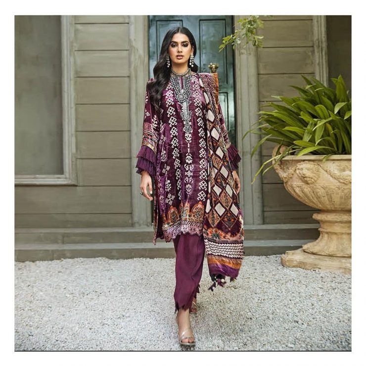 gul ahmed velvet shawl collection 2020