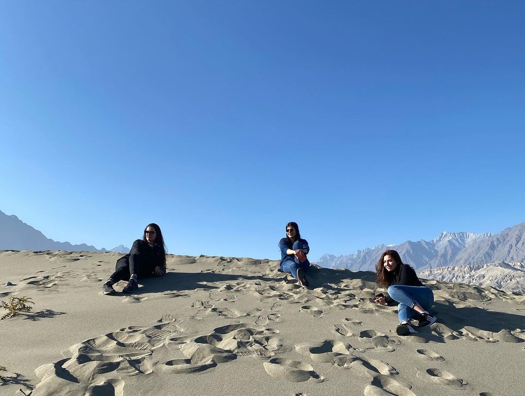 Mahira Khan Beautiful Clicks from Cold Desert Skardu