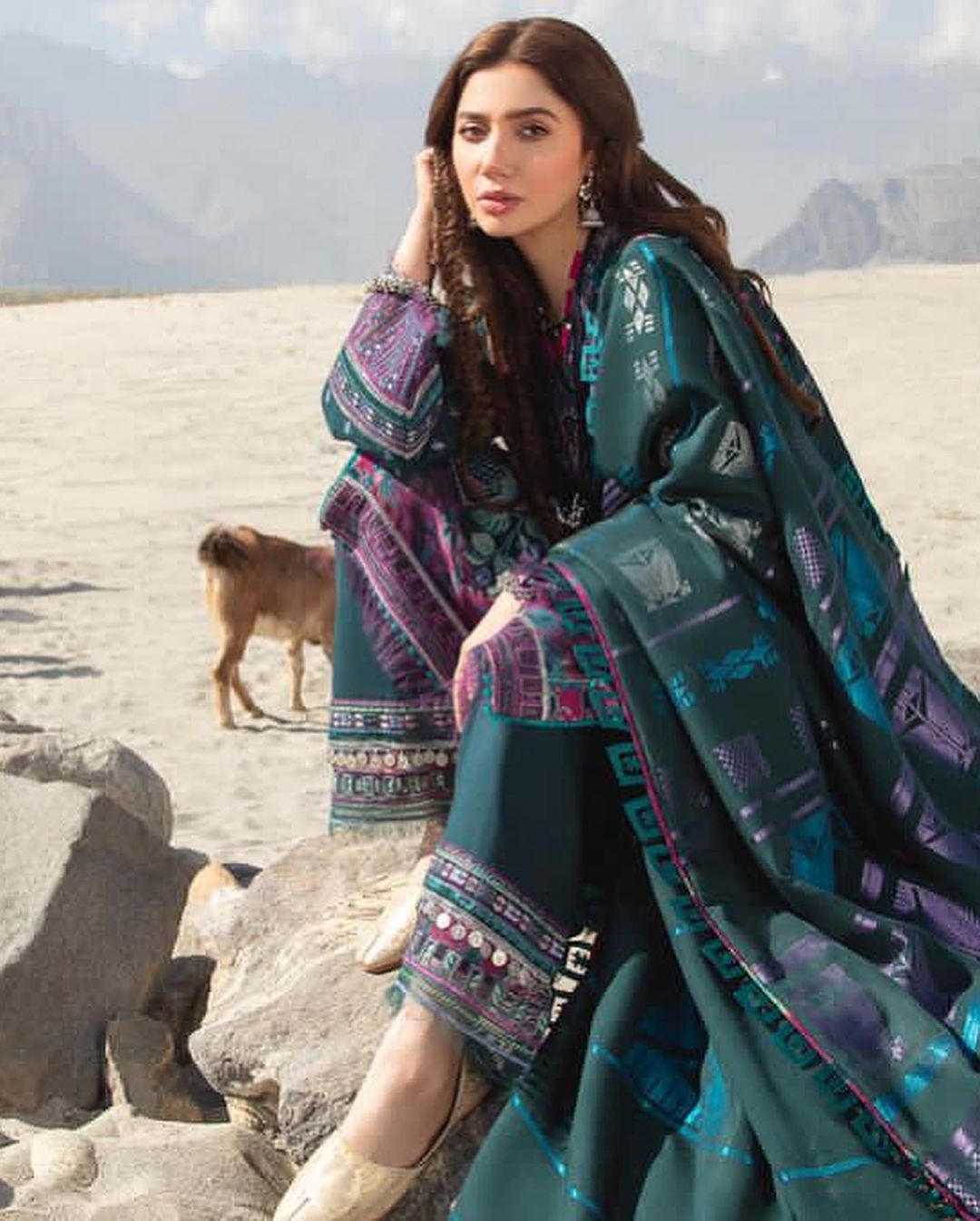 Mahira Khan Beautiful Clicks from Cold Desert Skardu