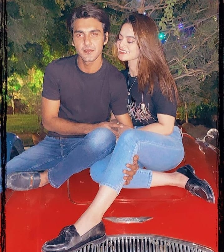 Minal Khan with her Baeu Ahsan Mohsin Akram