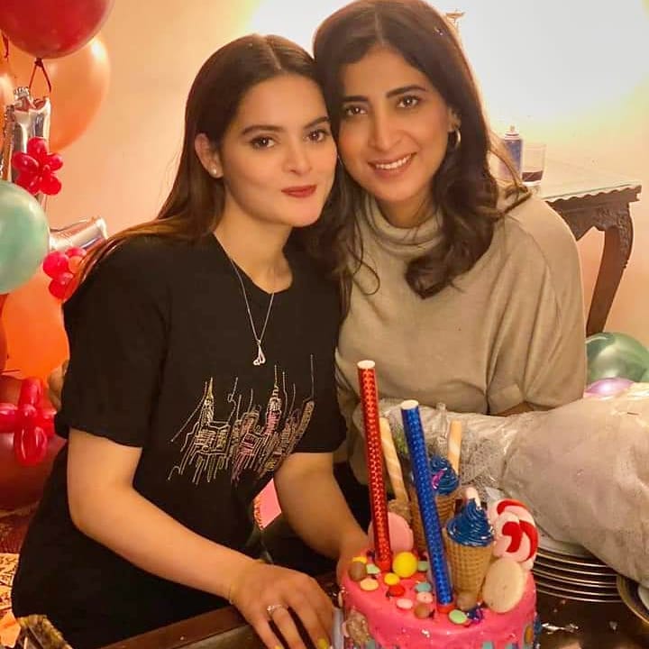 Minal Khan Celebrating Birthday With Beau Ahsan Mohsin Ikram