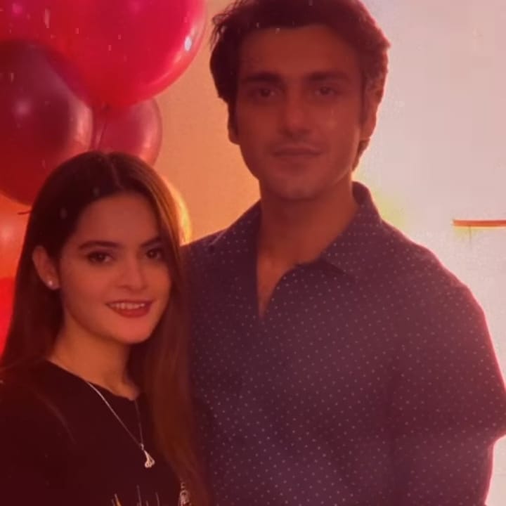 Minal Khan Celebrating Birthday With Beau Ahsan Mohsin Ikram