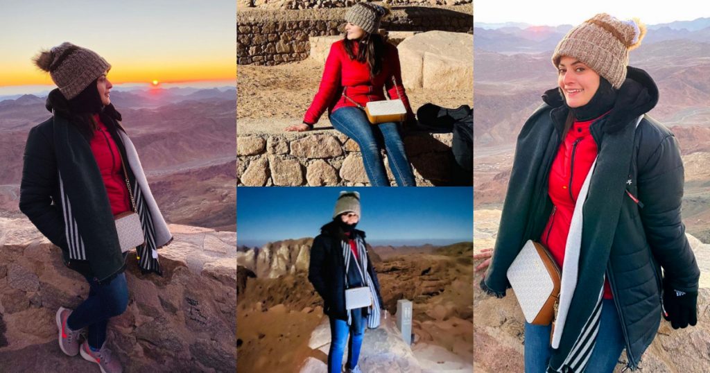 Minal Khan Shared Throwback Photos of Trekking at Jabal Musa Egypt