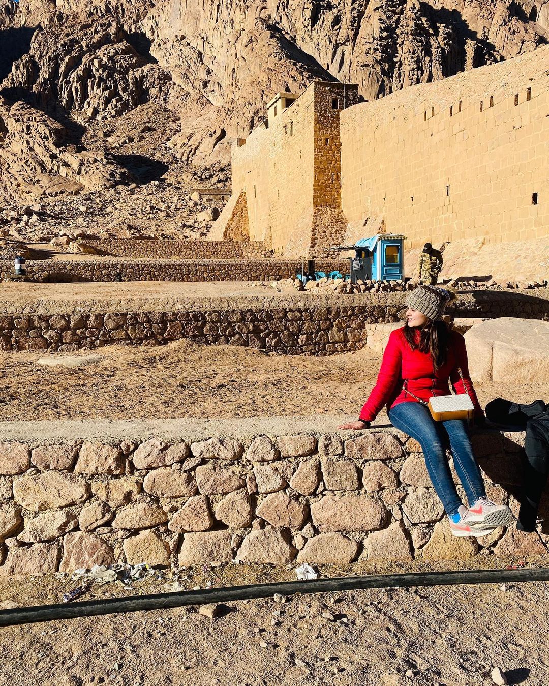 Minal Khan Shared Throwback Photos of Trekking at Jabal Musa Egypt