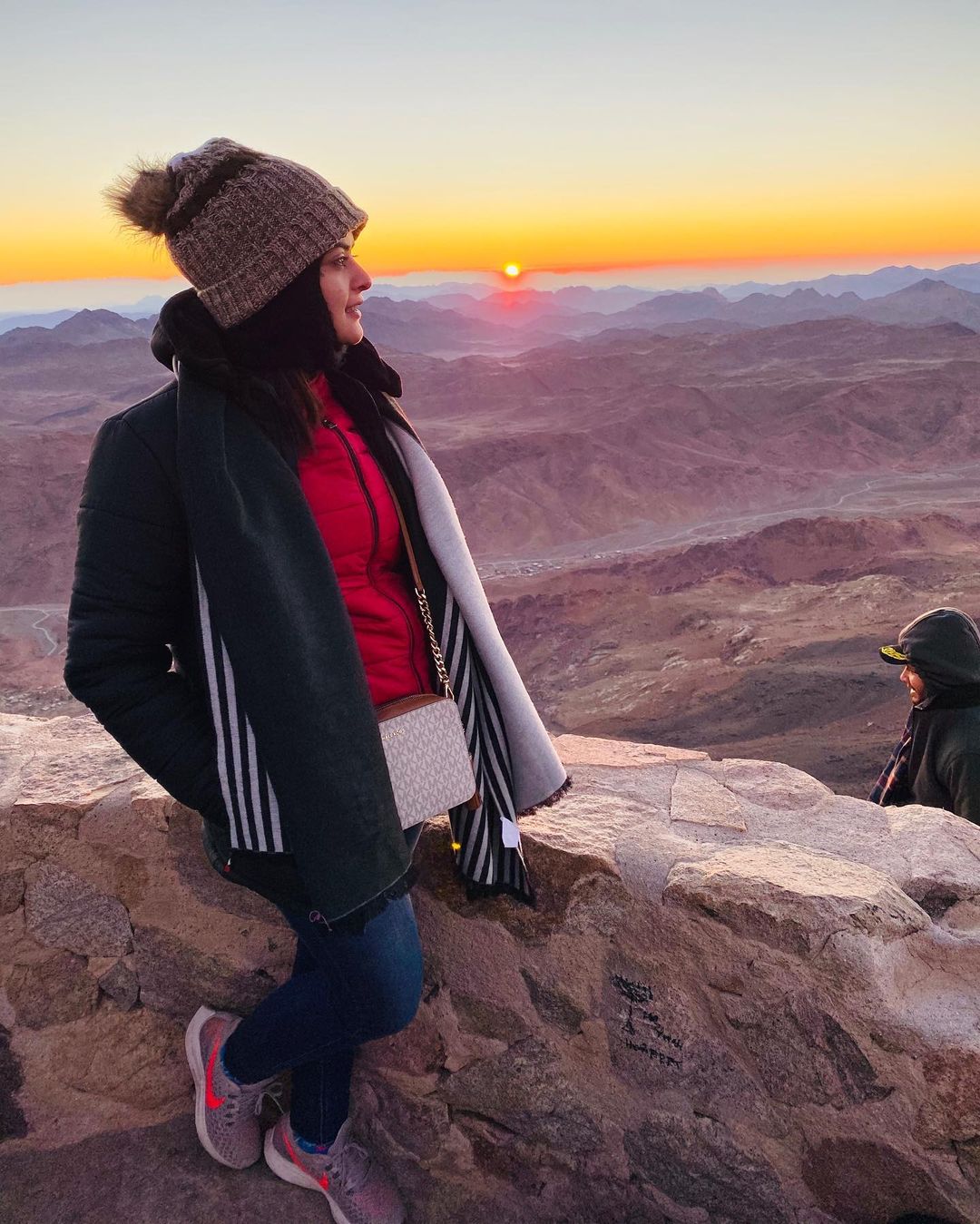 Minal Khan Shared Throwback Photos of Trekking at Jabal Musa Egypt