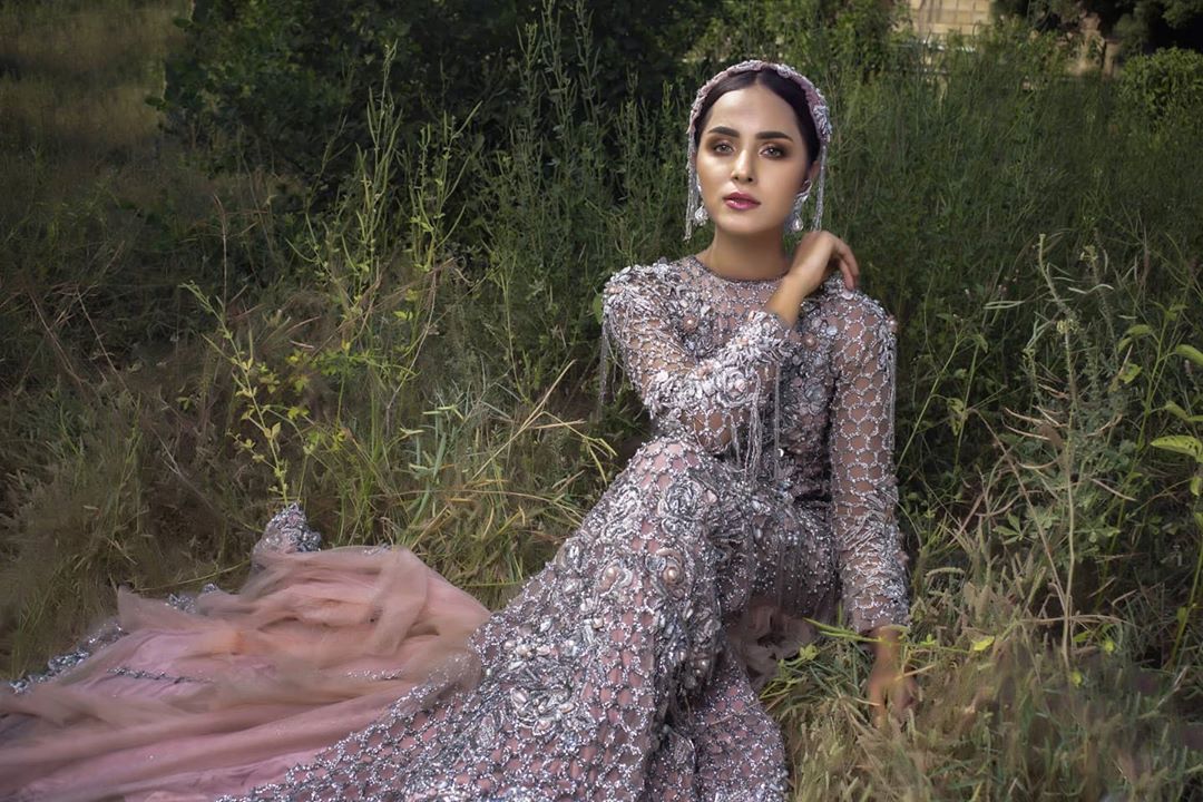 Nimra Khan Latest Bridal Dresses Photoshoot for Tabassum Mughal