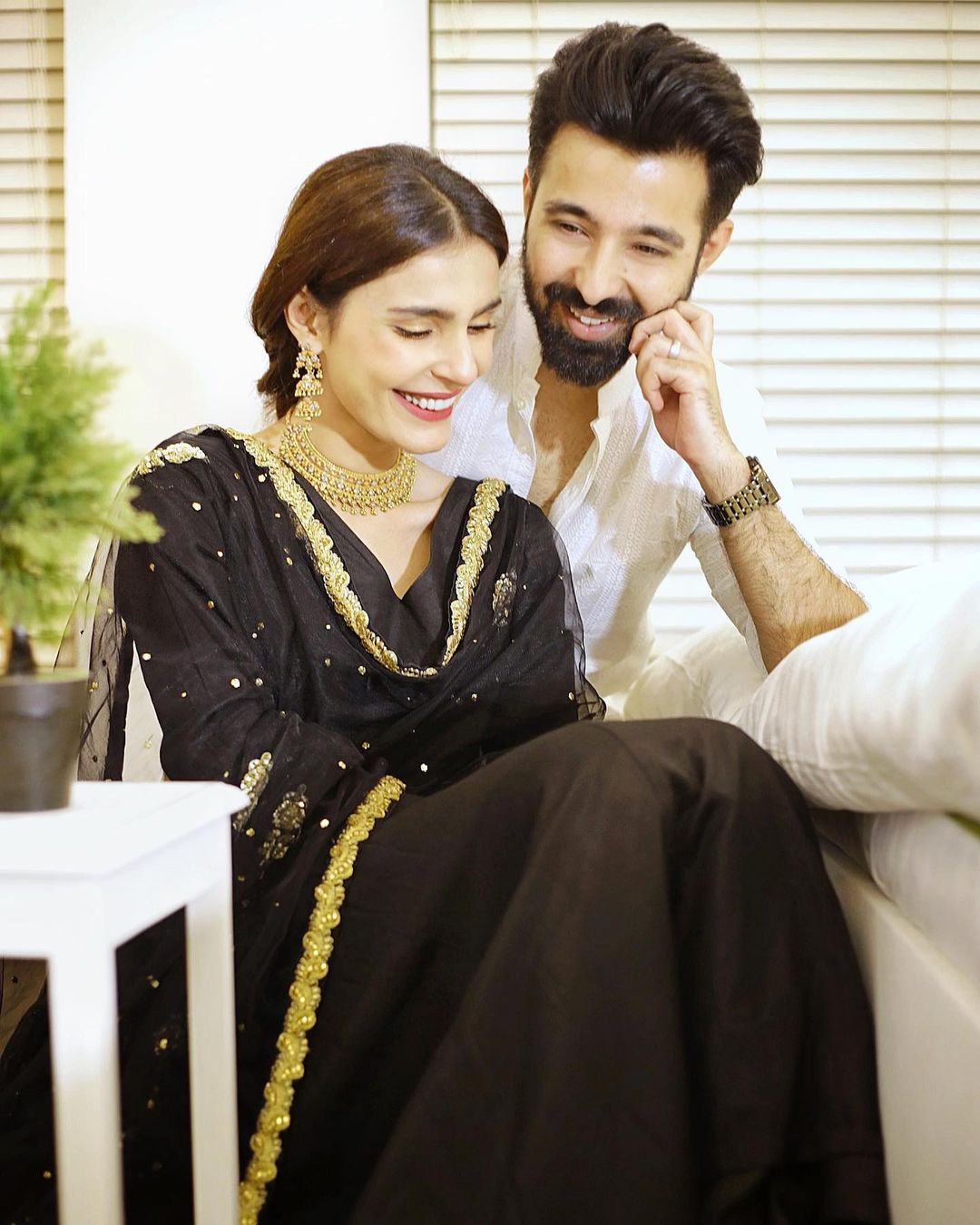 Beautiful Couple Sadia Ghaffar and Hassan Hayat Khan - Latest Photos
