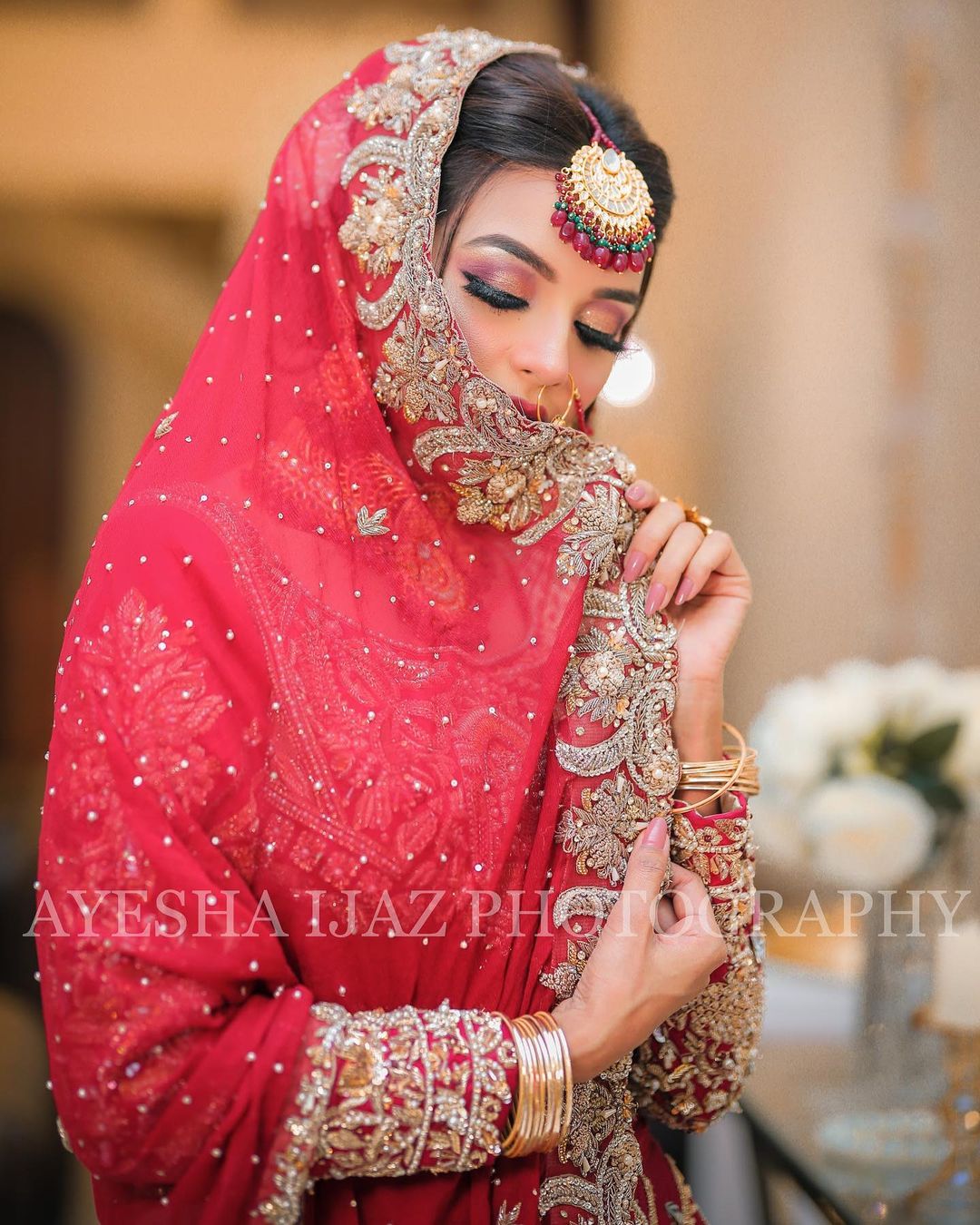 Actress Sadia Khan Beautiful Bridal Shoot for La Fiore