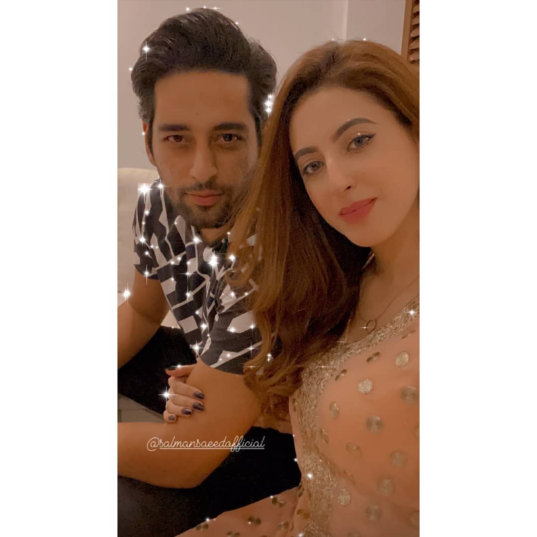 Actor Salman Saeed Celebrated his Birthday with his Wife Aleena