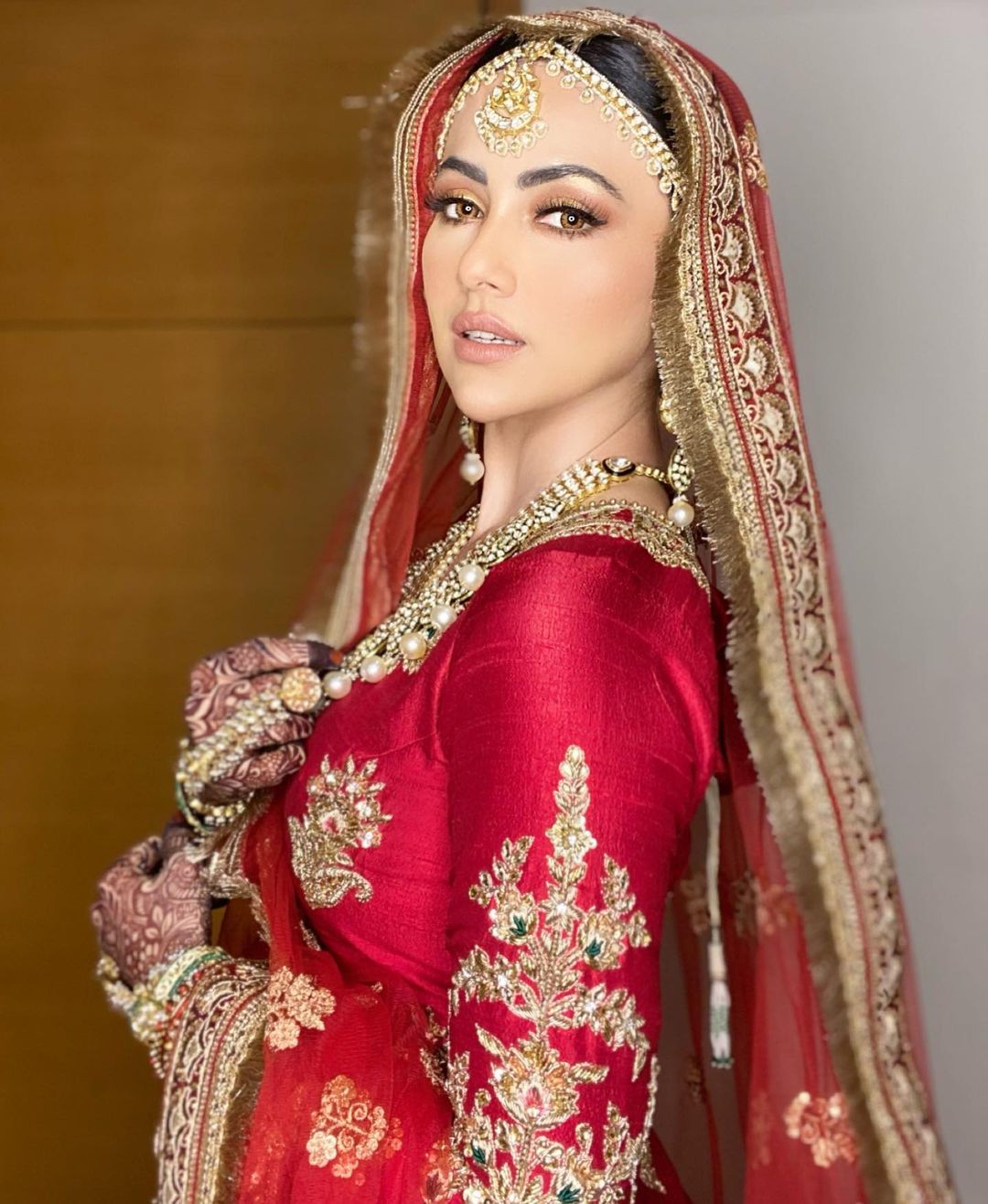 Actress Sana Khan from Her Wedding - Beautiful Pictures ...