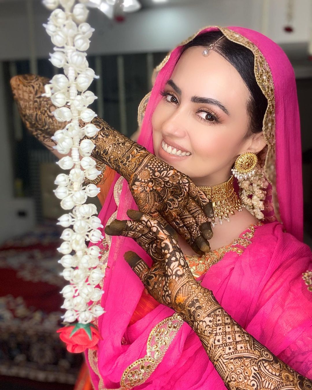 Actress Sana Khan from Her Wedding - Beautiful Pictures ...