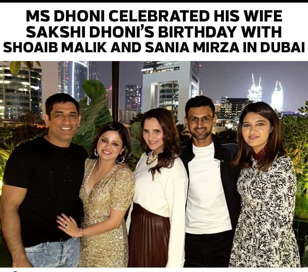 Shoaib Malik and Sania Mirza with Friends in Dubai