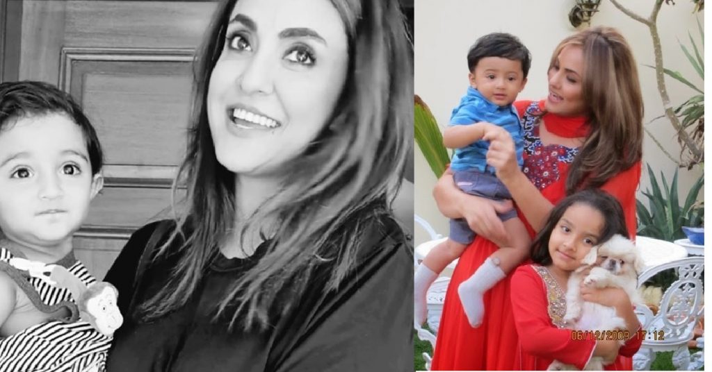 Lovely Pictures of Nadia Khan with her Kids and Dog