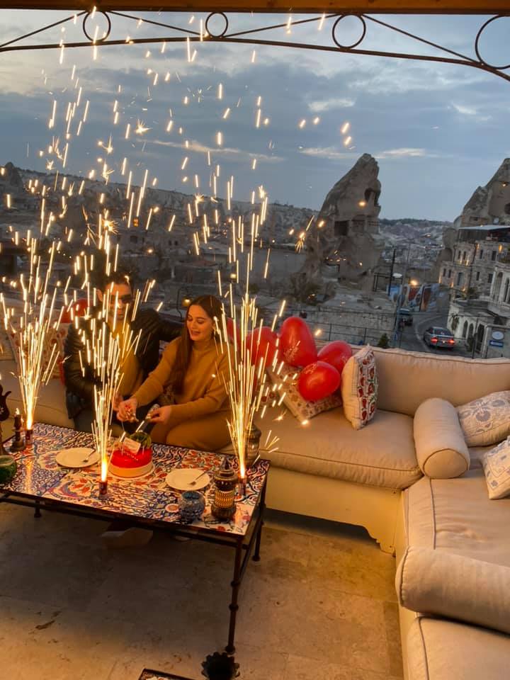 Aiman Khan 22nd Birthday with Muneeb Butt in Turkey