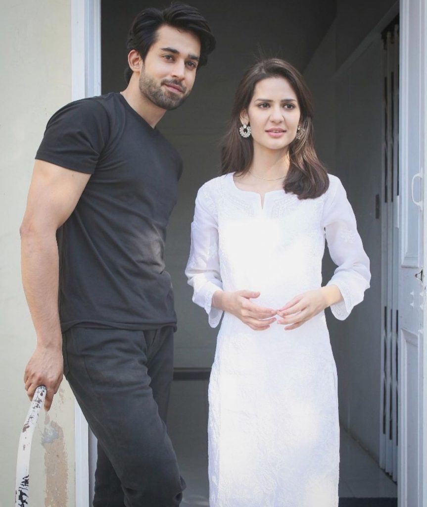 Bilal Abbas and Madiha Imam on the sets of Ek Jhooti Love Story