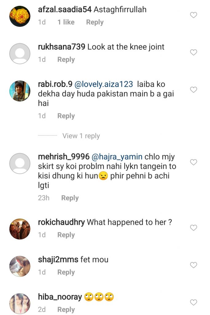 Hajra Yamin Receiving Criticism For Her Short Dress