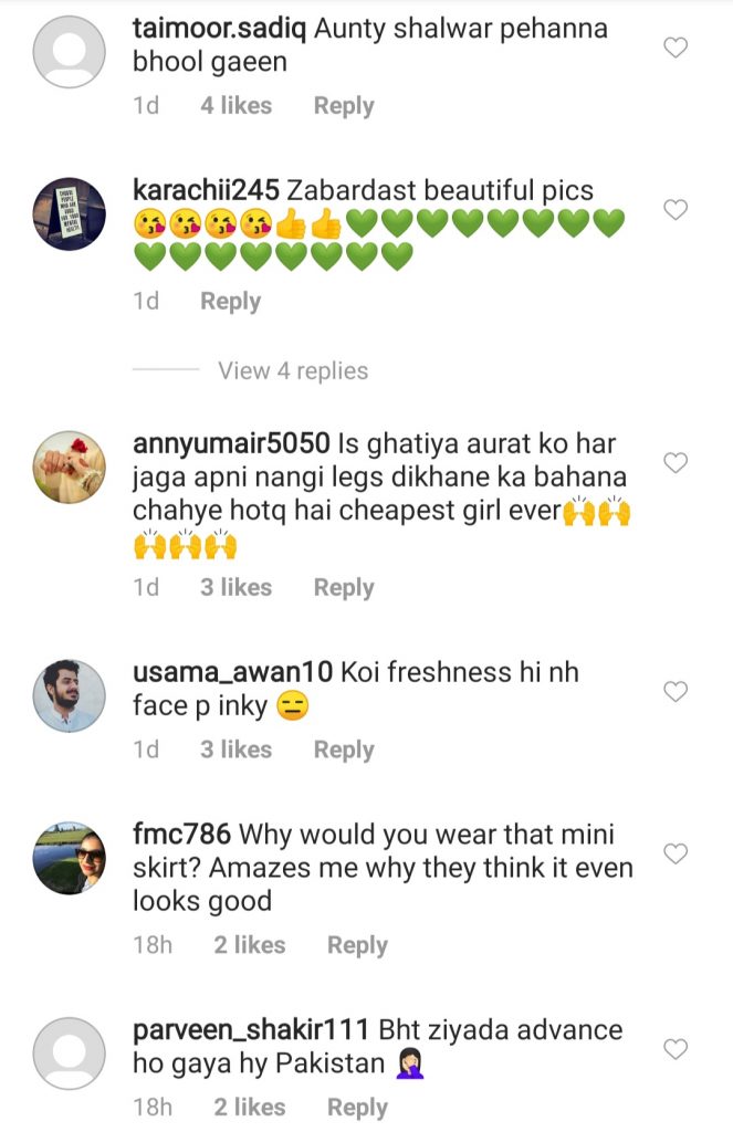 Hajra Yamin Receiving Criticism For Her Short Dress