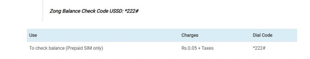 how-to-check-zong-balance