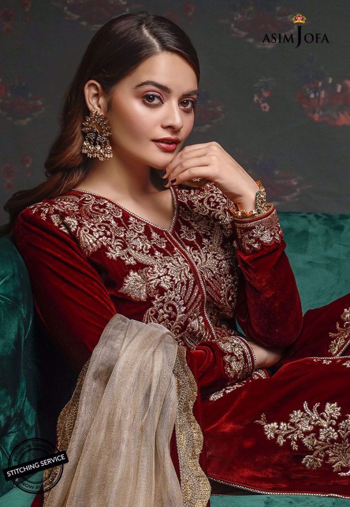 Latest Shoot Of Minal Khan For Asim Jofa Velvet Collection