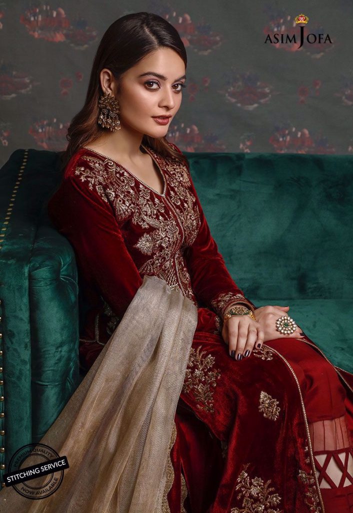 Latest Shoot Of Minal Khan For Asim Jofa Velvet Collection