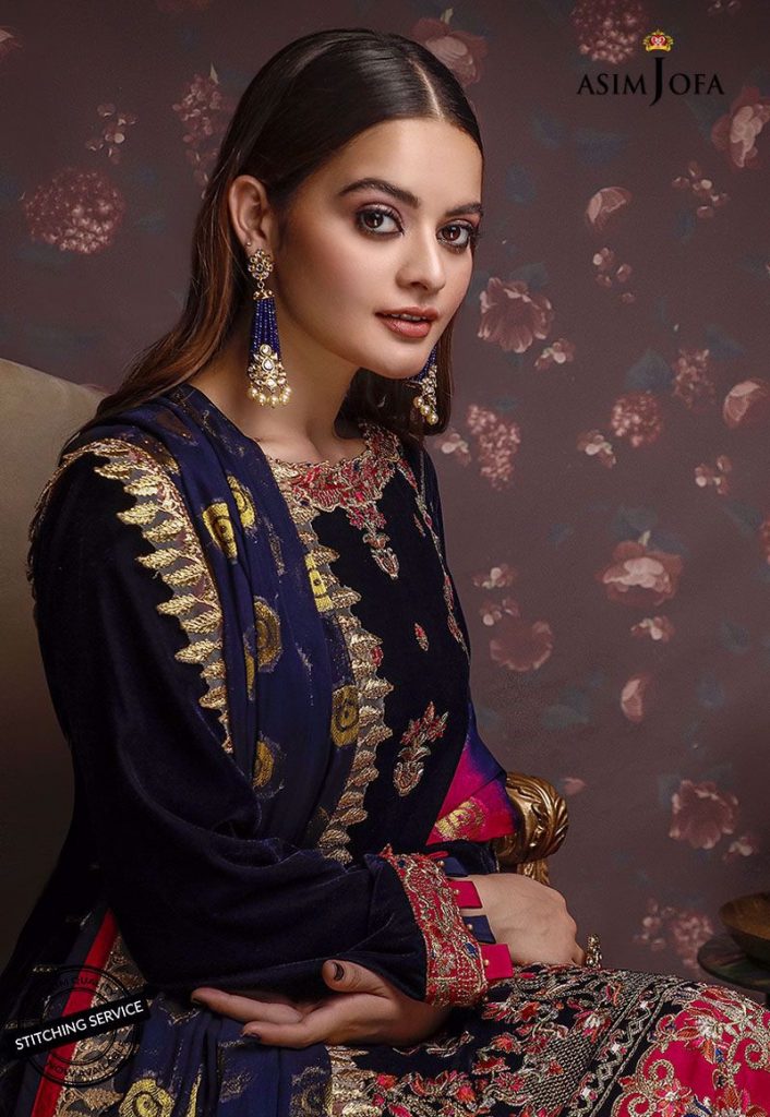 Latest Shoot Of Minal Khan For Asim Jofa Velvet Collection