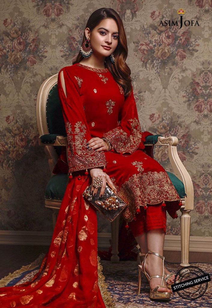 Latest Shoot Of Minal Khan For Asim Jofa Velvet Collection | Reviewit.pk