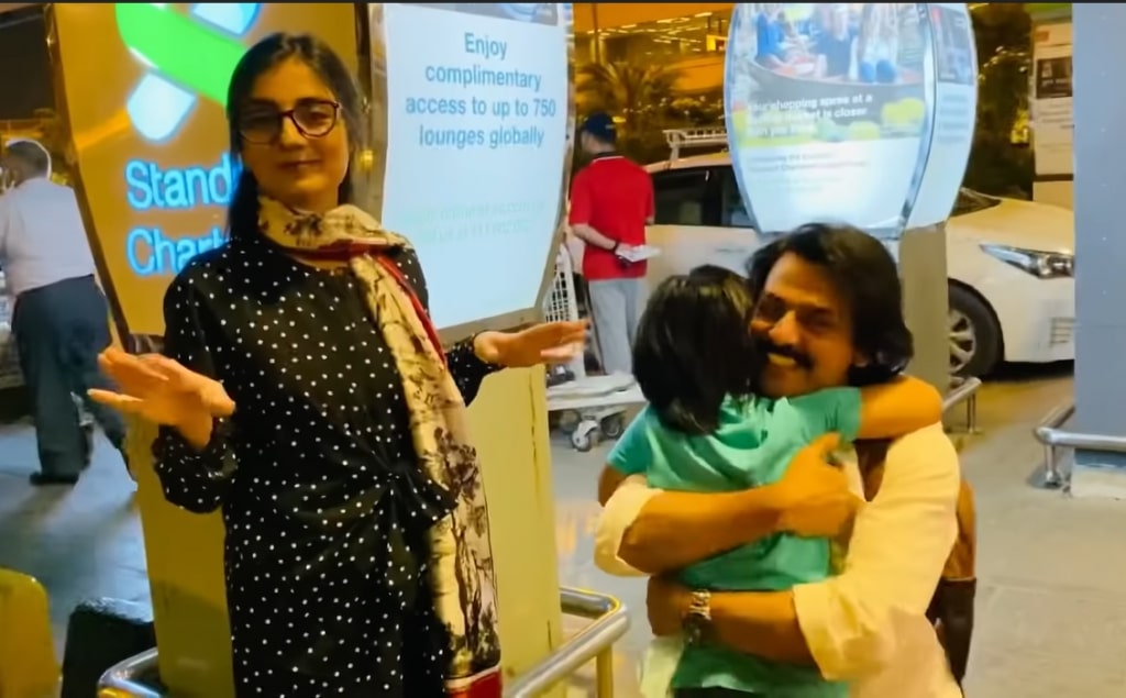 Uroosa Qureshi and Bilal Qureshi with their Son