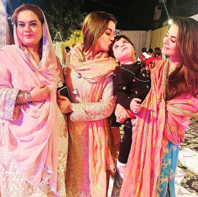 Aiman Khan with her Family at Recent Family Wedding