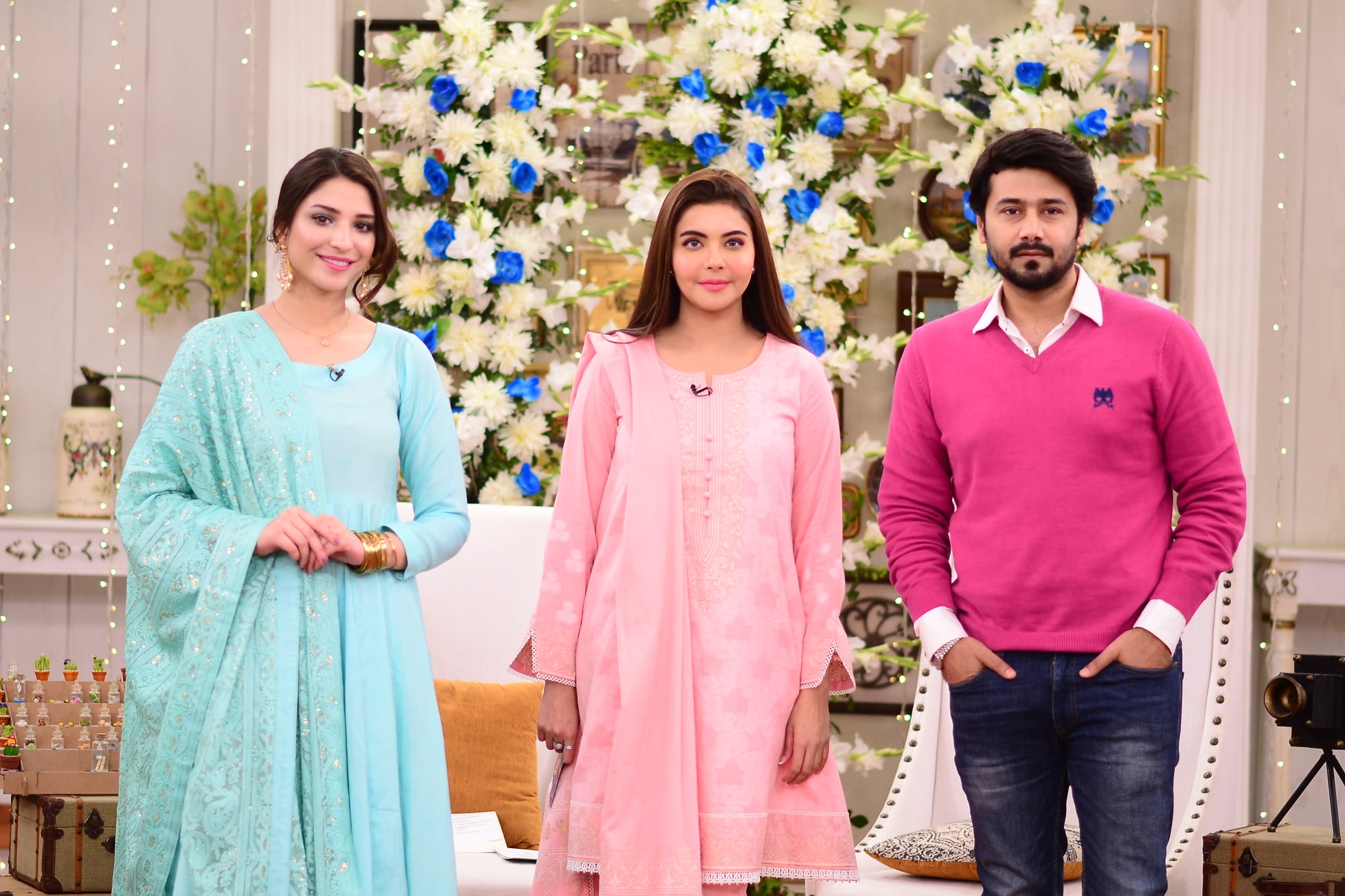 Actor Ali Abbas and Ramsha Khan Pictures from Nida Yasir Morning Show