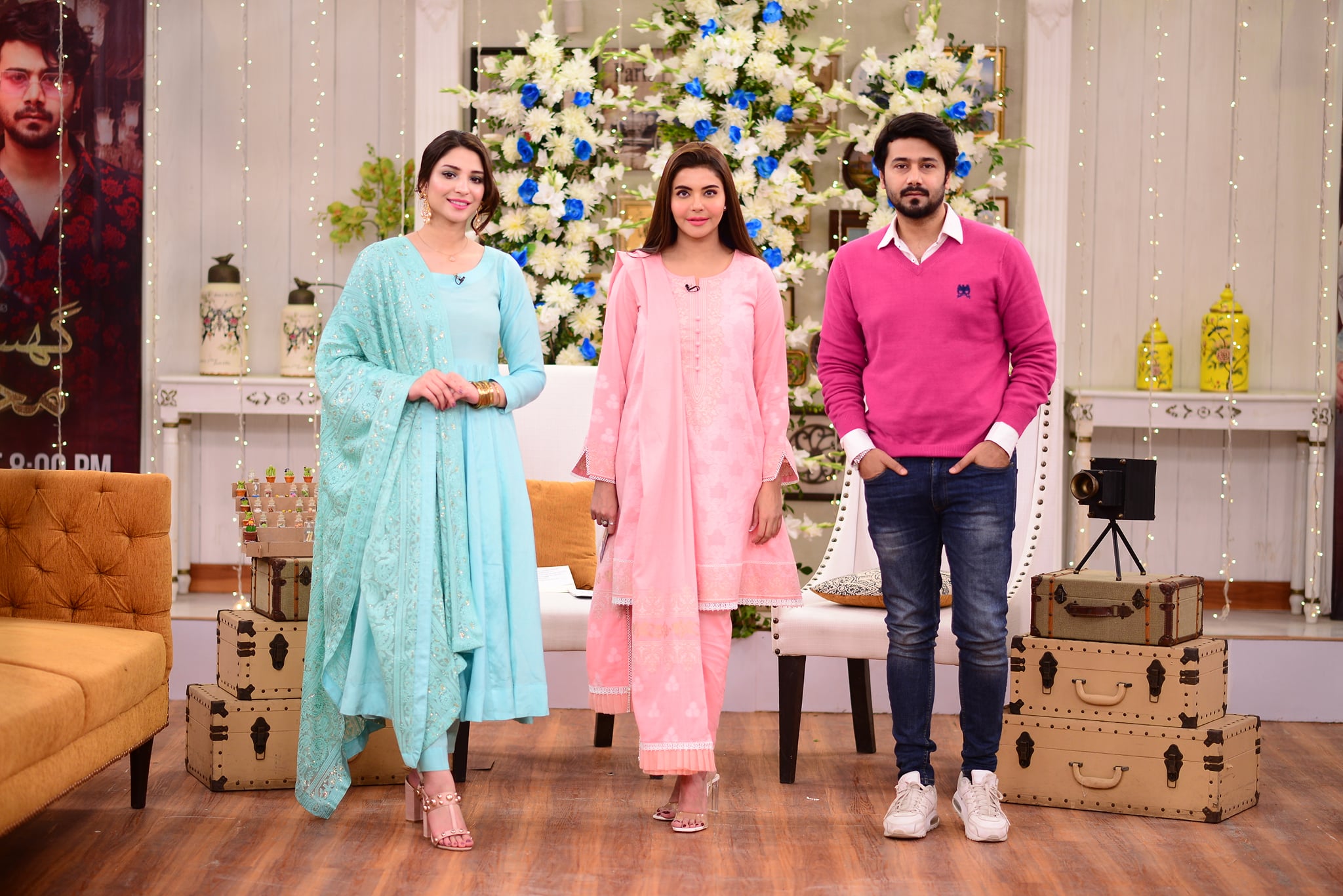 Actor Ali Abbas and Ramsha Khan Pictures from Nida Yasir Morning Show