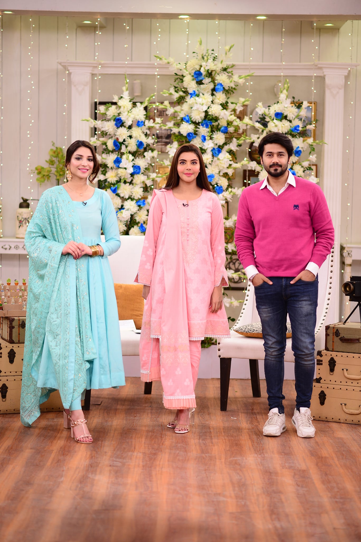 Actor Ali Abbas and Ramsha Khan Pictures from Nida Yasir Morning Show