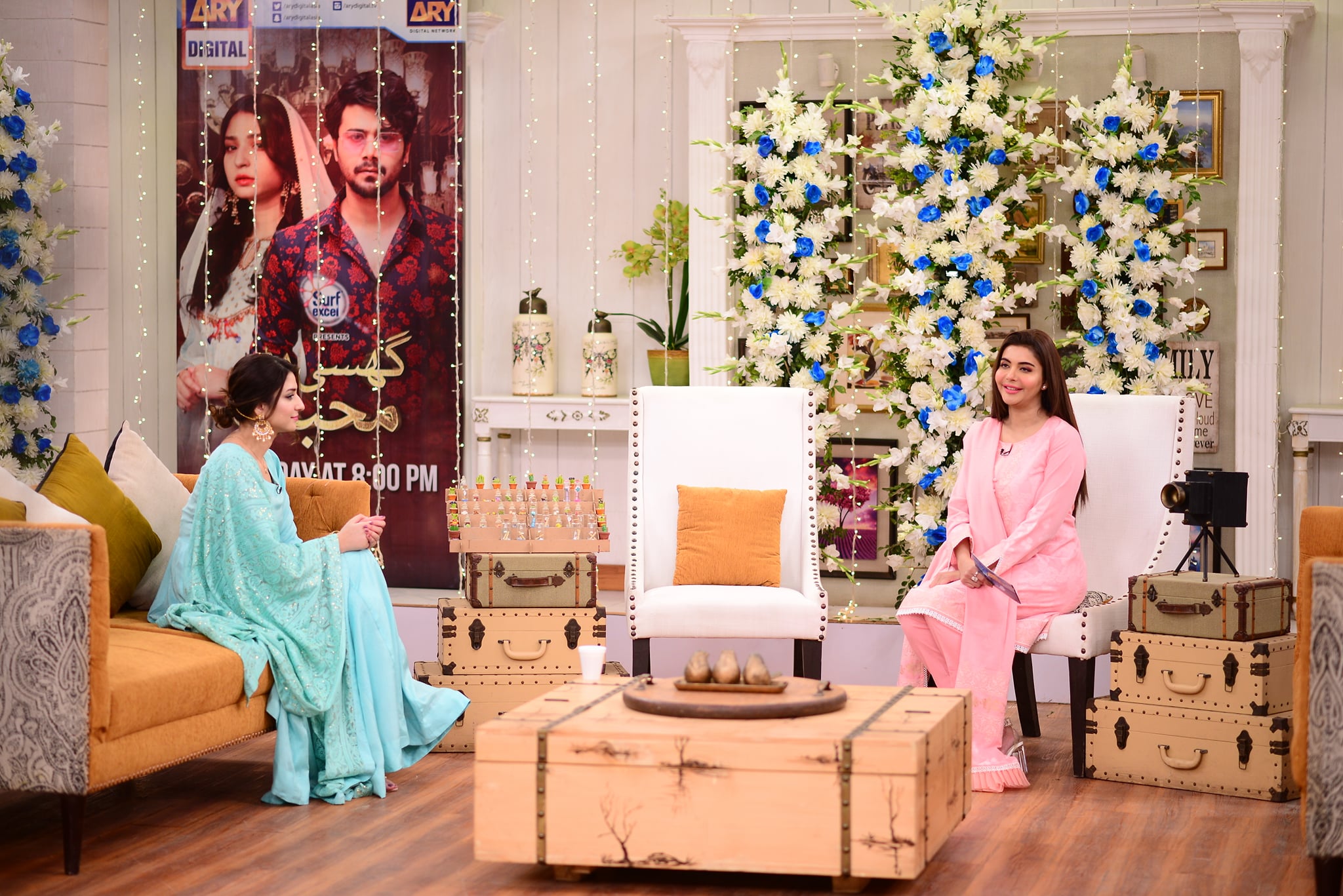 Actor Ali Abbas and Ramsha Khan Pictures from Nida Yasir Morning Show