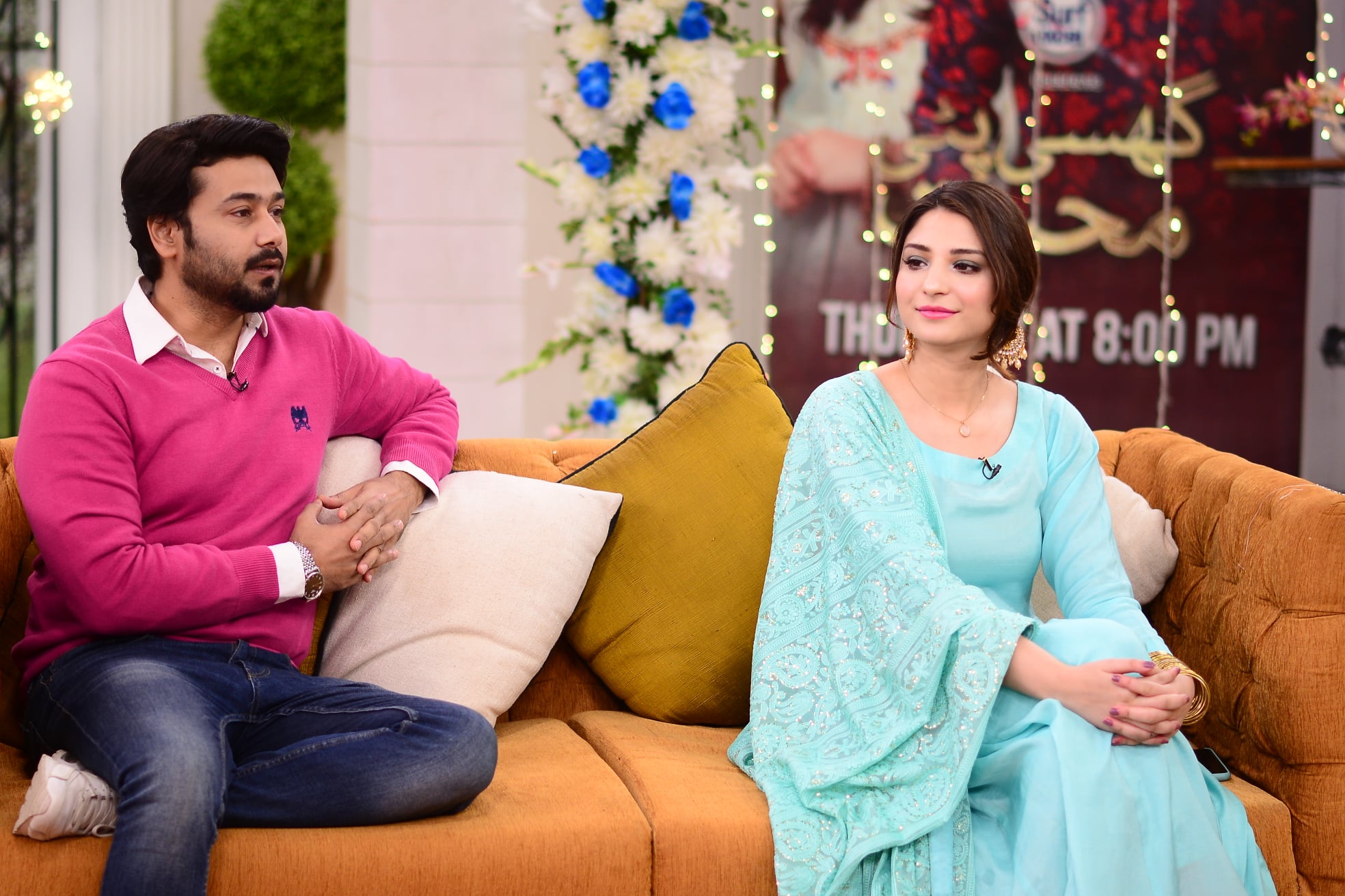 Actor Ali Abbas and Ramsha Khan Pictures from Nida Yasir Morning Show