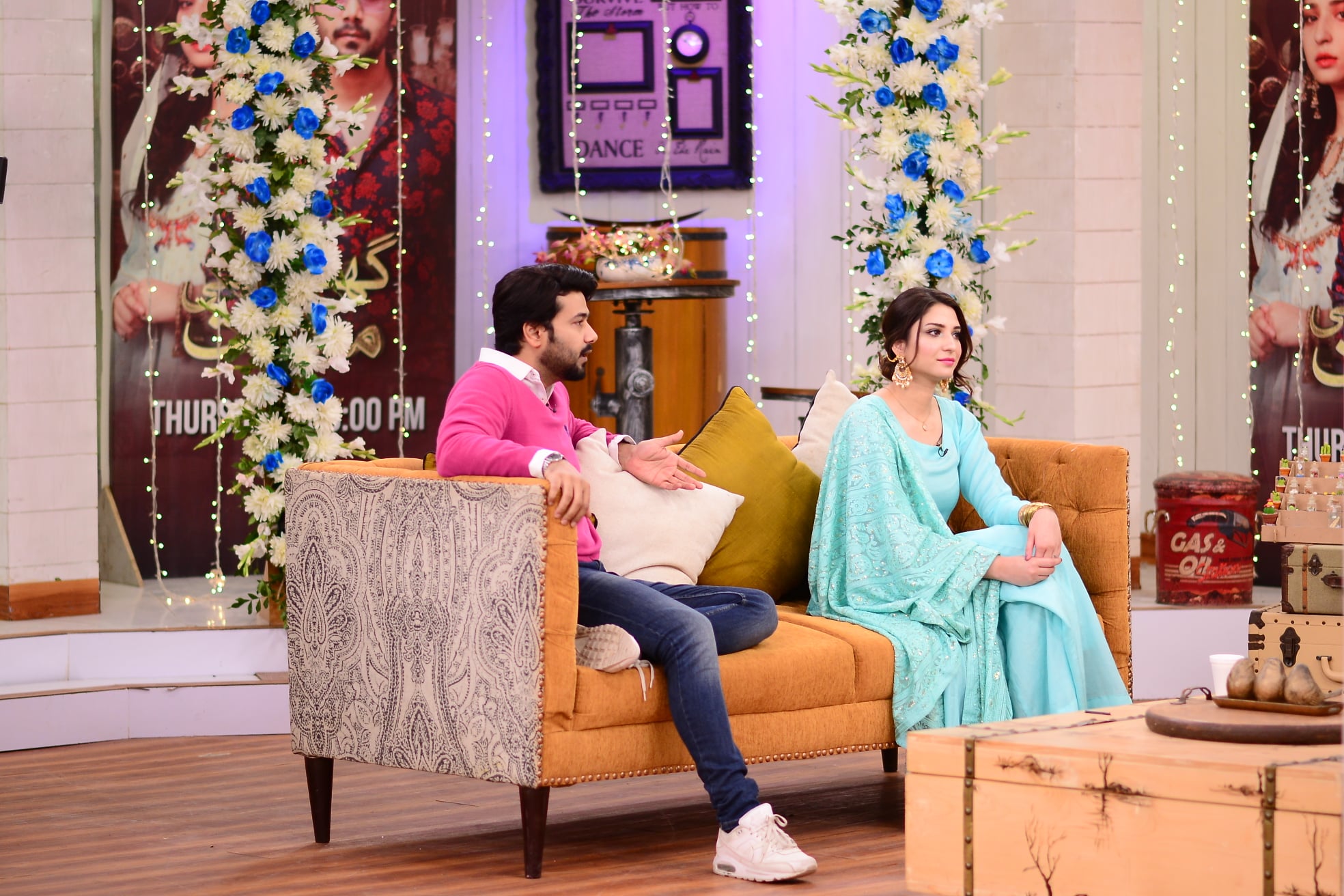 Actor Ali Abbas and Ramsha Khan Pictures from Nida Yasir Morning Show