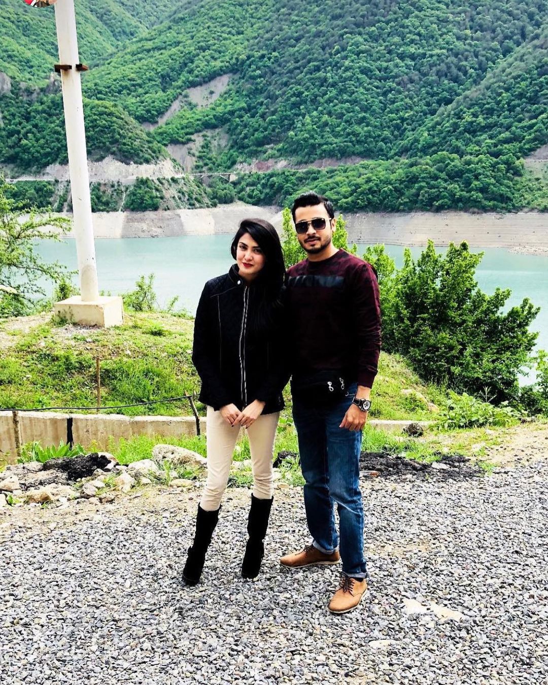 Alizeh Tahir with her Husband in Abu Dhabi - Beautiful Pictures