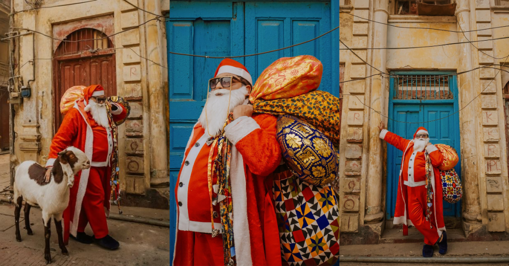 Ali Xeeshan Dressed As Santa Claus For Christmas