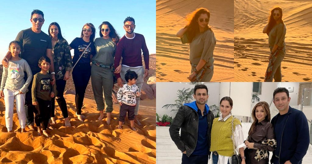 Shoaib Malik and Azhar Mehmood Spotted in Desert with Family