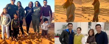 Shoaib Malik and Azhar Mehmood Spotted in Desert with Family