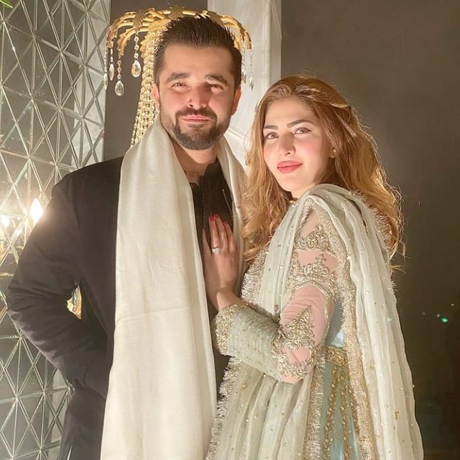 Hamza Ali Abbasi and Naimal Khawar Beautiful Clicks from Recent Wedding