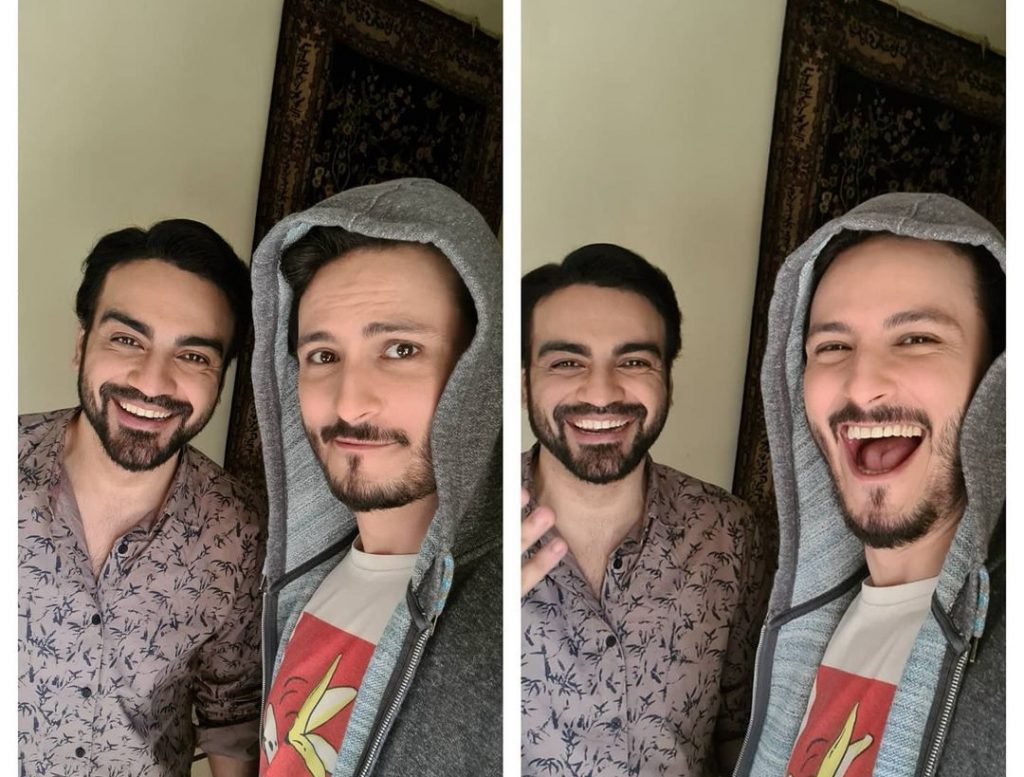 Fun BTS Photos of Drama Serial Chupkey Chupkey shared by Osman Khalid Butt